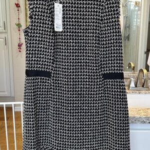 Akris Punto Black and White Midi Dress